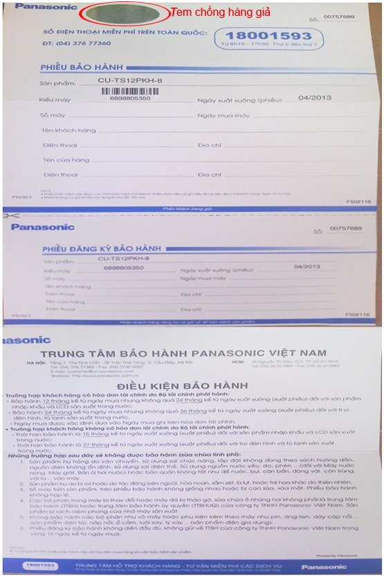 Cách phân biệt điều hòa Panasonic thật giả