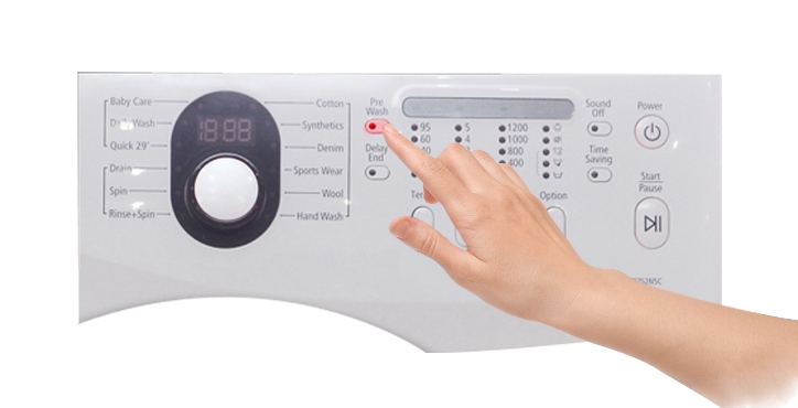 cách sử dụng bảng điều khiển máy giặt samsung