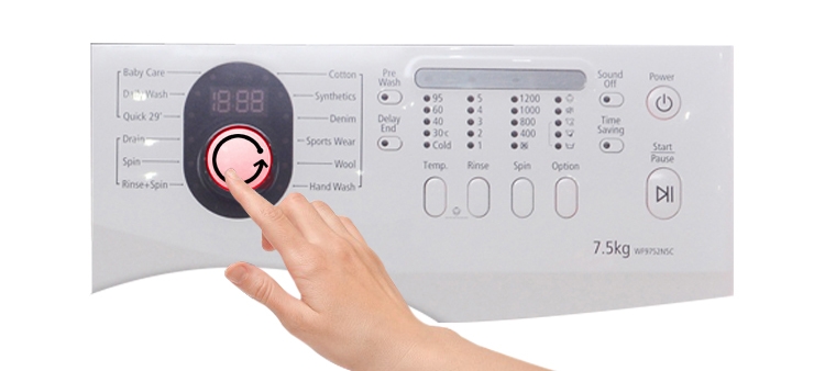 cách sử dụng bảng điều khiển máy giặt samsung