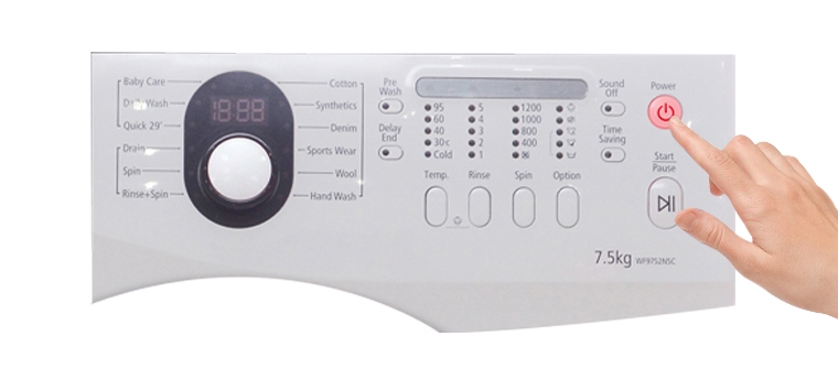 cách sử dụng bảng điều khiển máy giặt samsung