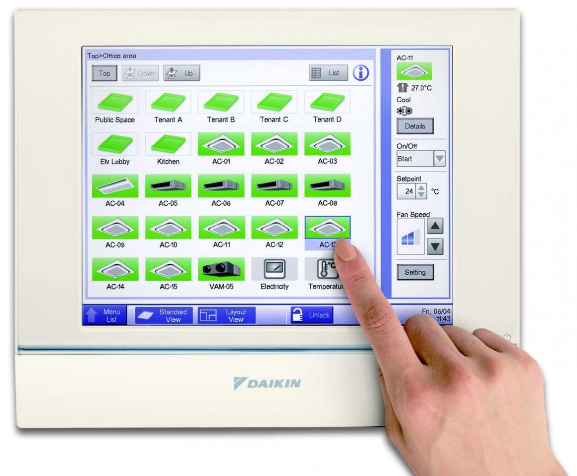 Cảm ứng thông minh quản lý hệ thống của điều hòa Daikin