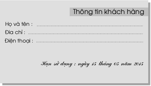 thẻ khách hàng thân thiết